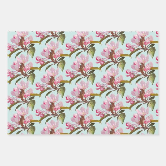 Apple bloesems inpakpapier vel (Voorkant)