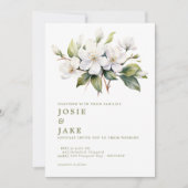 Apple bloesems witte bloemen illustratie bruiloft kaart (Voorkant)