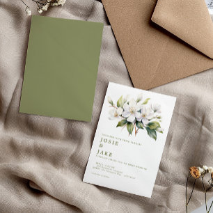 Apple bloesems witte bloemen illustratie bruiloft kaart