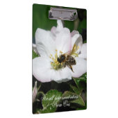 Apple Blossom & Bee Macro Photo | Custom Clipboard Klembord (Rechts)