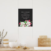Apple Blossom Branch | Welkom op ons huwelijk Poster (Keuken)