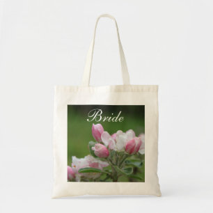 Apple blossom bride/groomtas tote bag