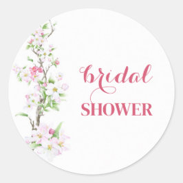 Apple Blossom Bruiloft Feest Matchende Ronde Sticker