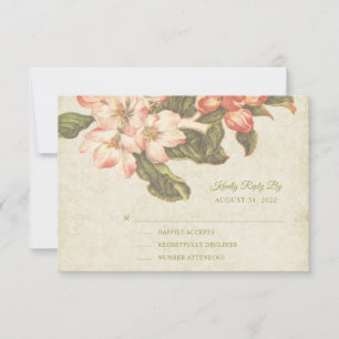  Apple Blossom Bruiloft RSVP Kaart