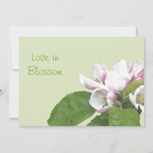 Apple Blossom bruiloft-uitnodiging Kaart (Achterkant)