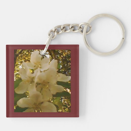 Apple Blossom Burgundy Sleutelhanger (Achterkant)