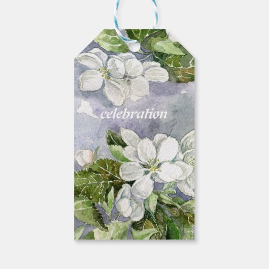 Apple blossom cadeaulabel (Achterkant)