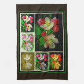 Apple Blossom Collage - Enhanced Digital Photo Theedoek (Verticaal)