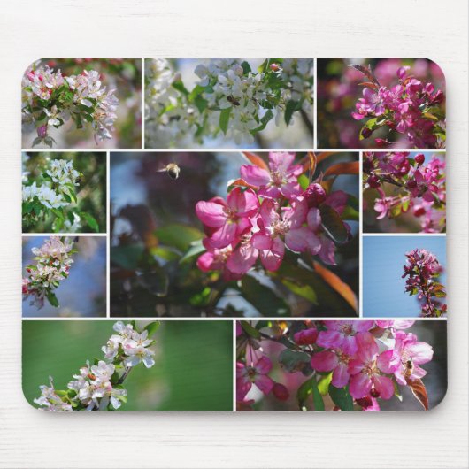 Apple Blossom Collage Mousepad Muismat (Voorkant)