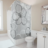 Apple Blossom Dream: Abstract Ornament Douchegordijn (In situ)