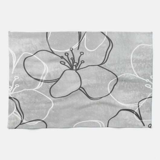 Apple Blossom Dream: Abstract Ornament Theedoek (Horizontaal)