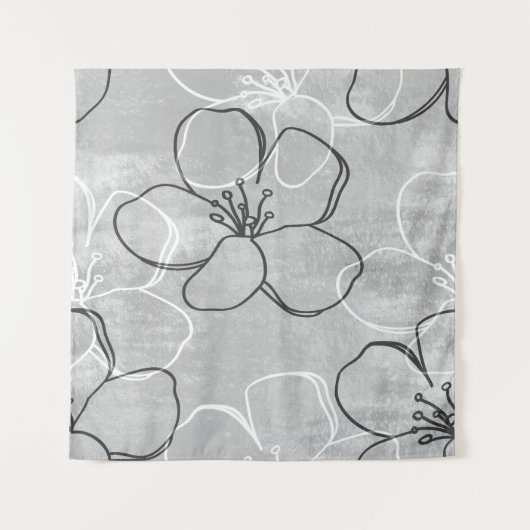 Apple Blossom Dream: Abstract Ornament Wandkleed (Voorkant)