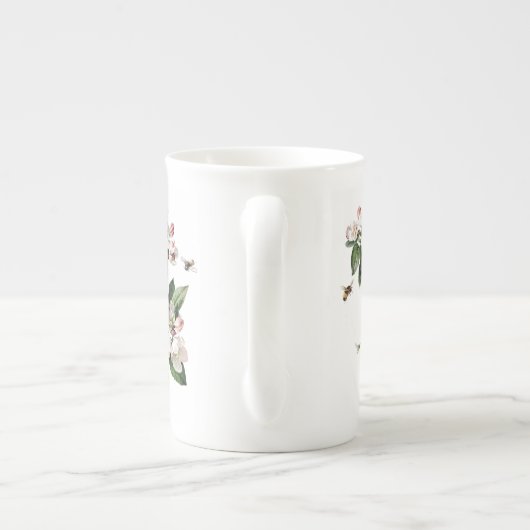 Apple Blossom en Bees Bone China Mok (Achterkant)