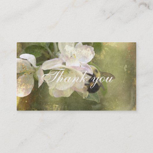 Apple Blossom en Bumblebee Visitekaartje (Achterkant)