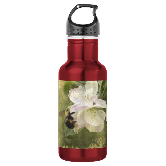 Apple Blossom en Bumblebee Waterfles (Voorkant)