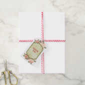  Apple Blossom en Plaid Gift Label Cadeaulabel (Met Touw)
