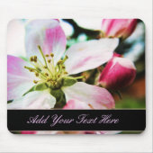 Apple Blossom Flower custom text Mousepad Muismat (Voorkant)