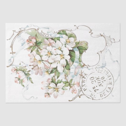 Apple Blossom Flower Decoupage Paris Tissuepapier (Voorkant)