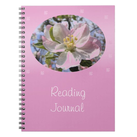 Apple Blossom Flower Reading Journal Notitieboek (Voorkant)