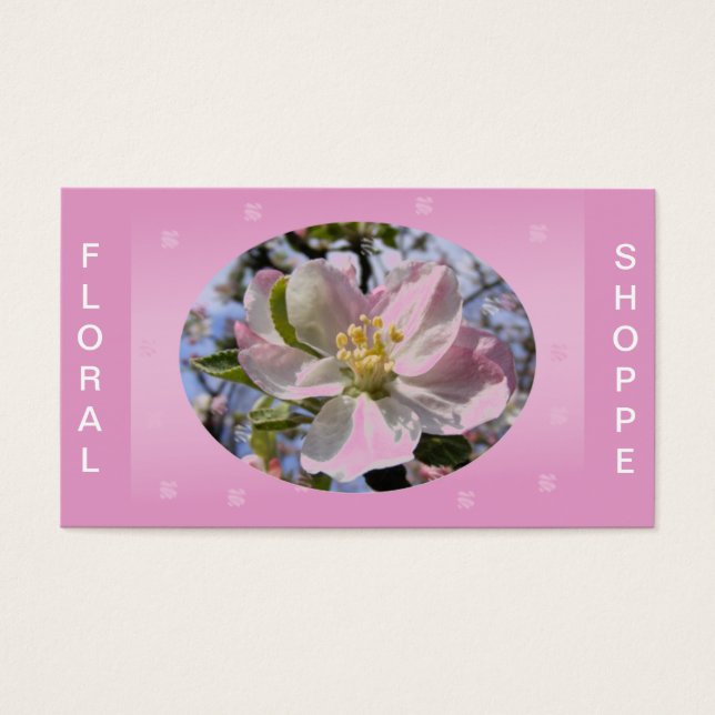 Apple Blossom Flower Visitekaartje (Voorkant)