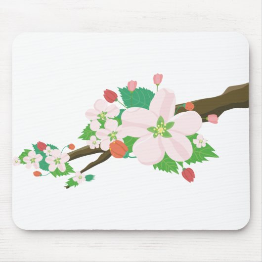 Apple Blossom Flowers Natuur Fruit Tree Spring Muismat (Voorkant)