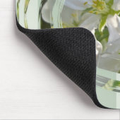Apple Blossom Green Stripes Mousepad Muismat (Hoek)
