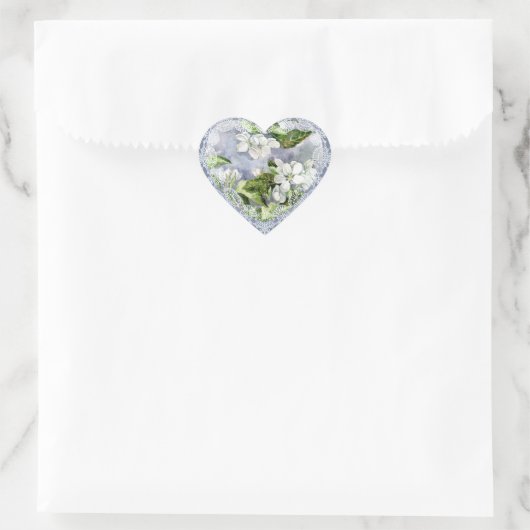 Apple blossom hart sticker (Tas)