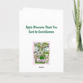 Apple Blossom - Hartelijk dank Bedankkaart (Achterkant)