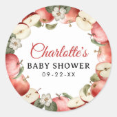 Apple Blossom Herfst Baby shower Favoriet Sticker (Voorkant)
