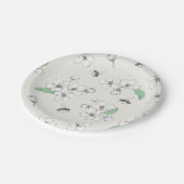 Apple Blossom Honey Bee Ivory White Papieren Bordje (Gekanteld)