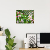 Apple Blossom in de RAIN. Poster (Thuiskantoor)