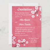 Apple Blossom Japanse huwelijksuitnodiging Kaart (Voorkant)