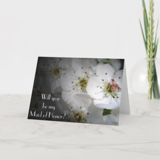 Apple Blossom Juffrouw van Eer Verzoekkaart (Voorkant)