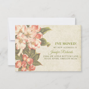  Apple Blossom Just Moved Card RSVP Kaartje