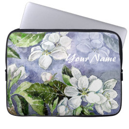 Apple blossom laptop sleeve