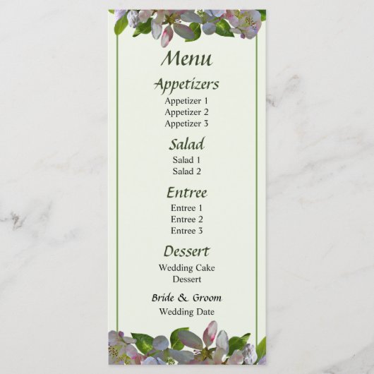 Apple Blossom Menu... Menu (Voorkant)