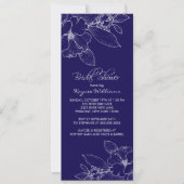 Apple Blossom op Blue Bridal Shower Invitation Kaart (Voorkant)