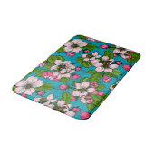 Apple blossom op turquoise badmat (Gekanteld)