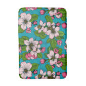Apple blossom op turquoise badmat (Voorkant Verticaal)