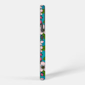 Apple blossom op turquoise samsung galaxy hoesje (Rechterkant)