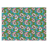 Apple blossom op turquoise tafelkleed (Voorkant (Horizontaal))