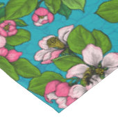 Apple blossom op turquoise tafelkleed (Gekanteld)