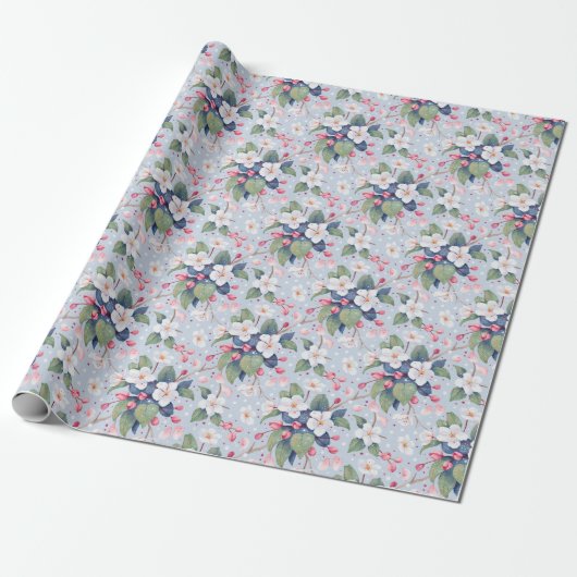 Apple Blossom (Oyster Bay) Cadeaupapier (Uitgerold)