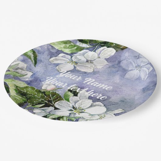 Apple blossom papieren bordje (Gekanteld)