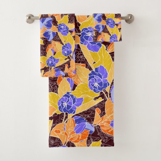 Apple Blossom Pattern Bad Handdoek (Insitu)