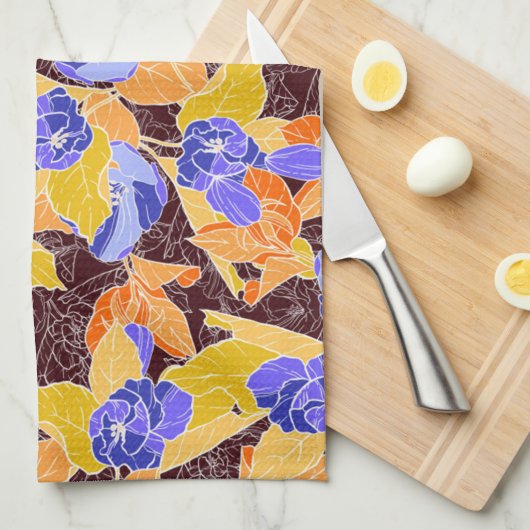 Apple Blossom Pattern Theedoek (Quarter Fold)