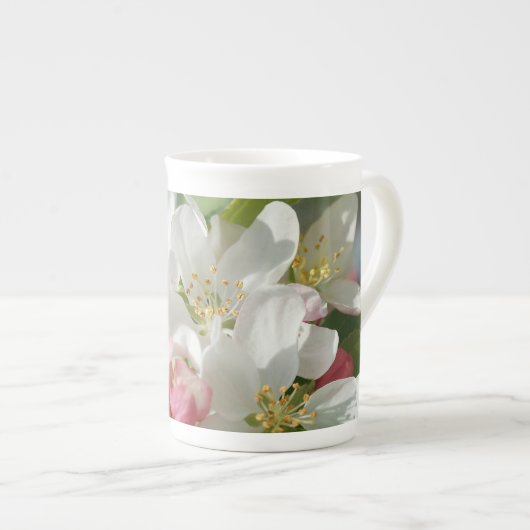 Apple Blossom Pink & White Flowers Porselein Kop (Voorkant rechts)