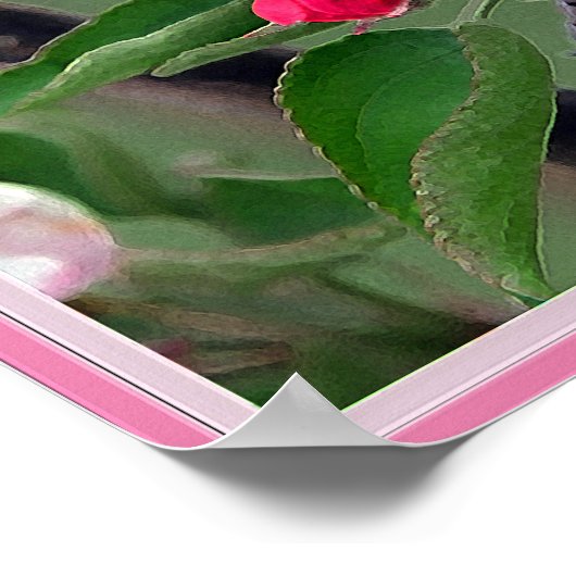 Apple Blossom Poster; Waterverf impressionistisch Poster (Hoek)
