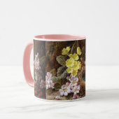 Apple Blossom Primroses en Bird's Nest Mok (Voorkant links)