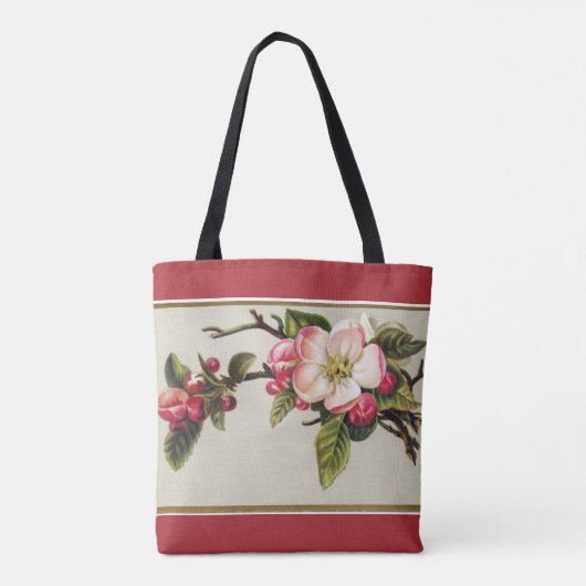  Apple Blossom Red Tote Bag (Achterkant)